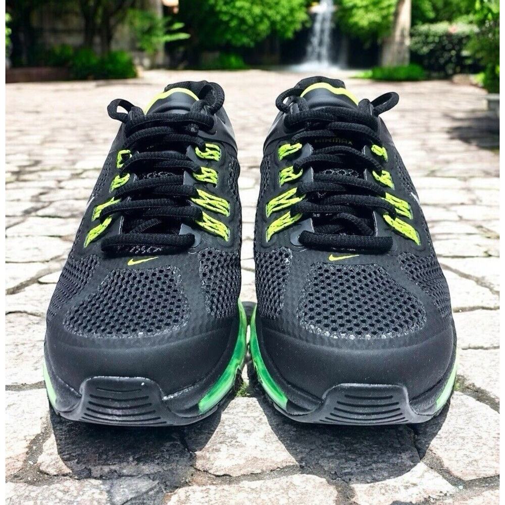 Nike Air Max 2013 Classic Black Volt Kids Size 7Y Shoes New In Box Fast Ship - Picture 2 of 9